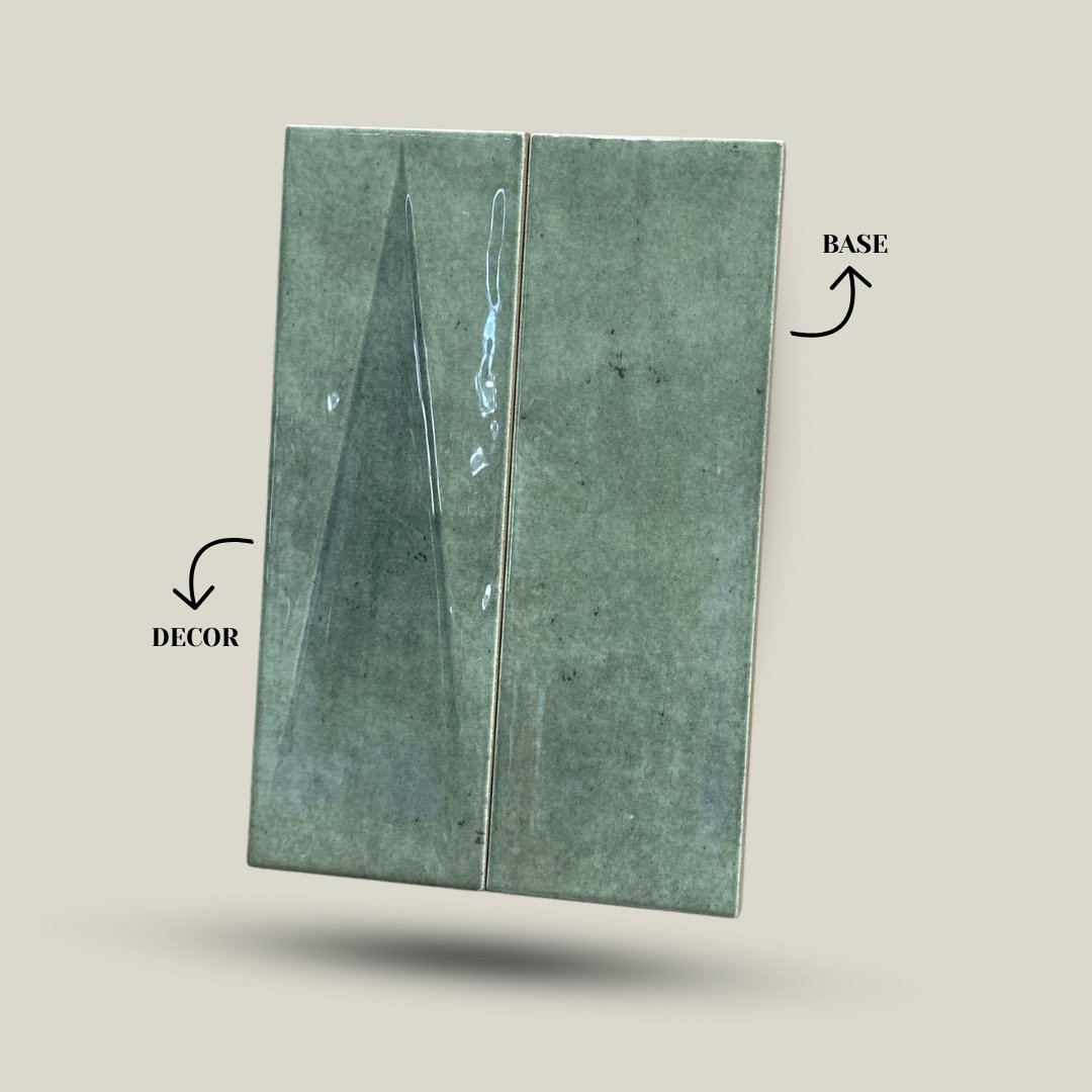 Cl Plaka Wild Green Highlighter Bathroom Tiles - My Home Studio